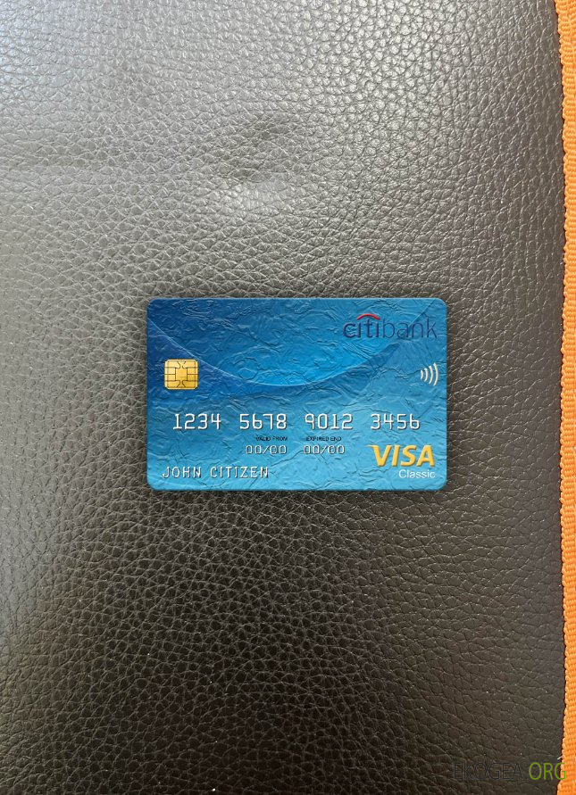 Italie Citibank visa carte classique photolook recto